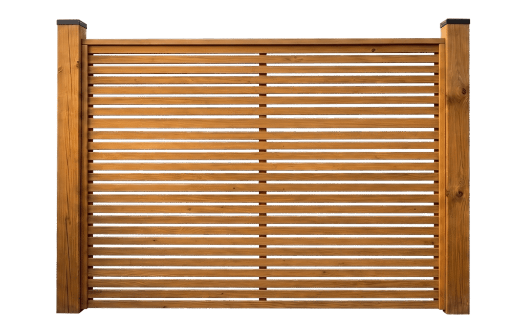 Wide-board horizontal wood fence with shadow gap — contemporary fence design GTA