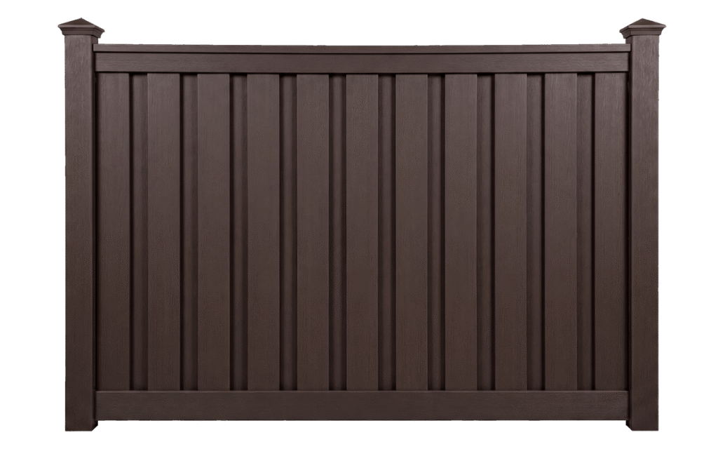 Composite fence installation in Oakville backyard — Trex and TimberTech GTA